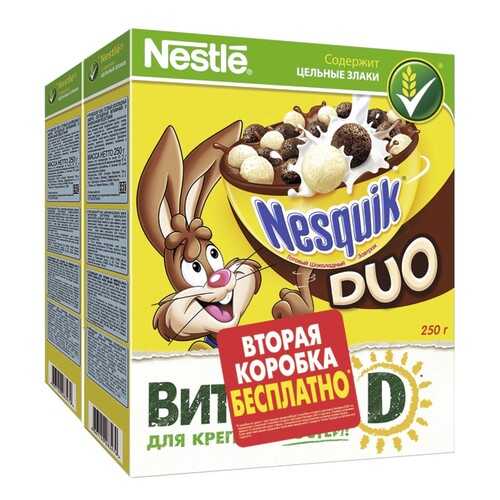 Готовый шоколадный завтрак Nesquik Duo обогащенный витаминами и минеральными веществами в Глобус