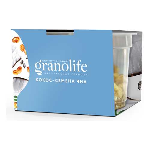 Гранола Granolife кокос-семена чиа 60 г в Глобус
