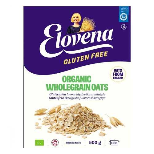 Хлопья Elovena Nordic Овсяные без глютена, органические, 500 гр в Глобус