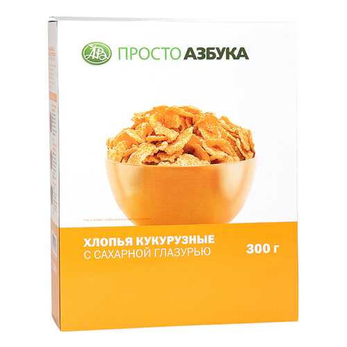 Хлопья кукурузные Просто Азбука Корн Флейкс 300 г в Глобус