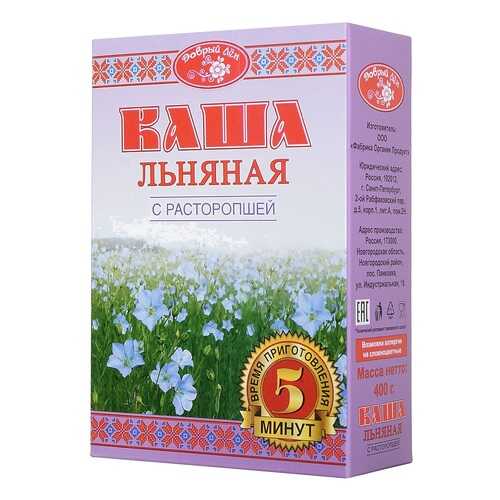Каша Добрый Лен льняная с расторопшей 400 г в Глобус
