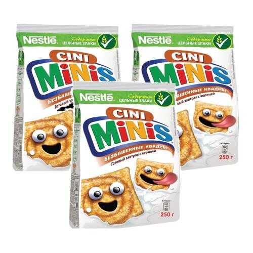 Пшеничные хлопья Cini-Minis Безбашенные квадры с корицей 3*250 г в Глобус