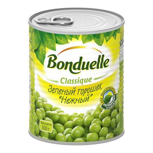 Горошек Bonduelle нежный зеленый консервированный 300 г в Глобус