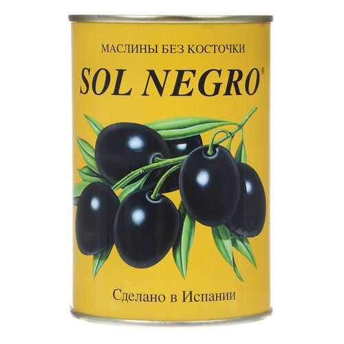 Маслины Sol Negro без косточки 480г в Глобус