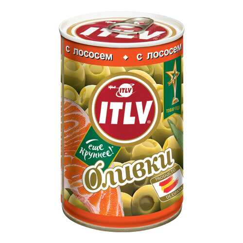 Оливки ITLV крупные зеленые с лососем 314 г в Глобус