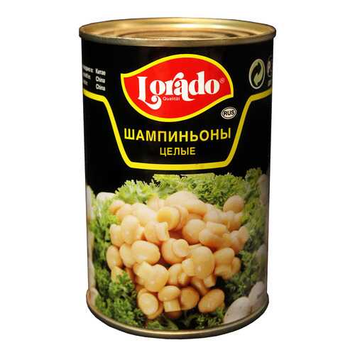 Шампиньоны Lorado целые 400 г в Глобус