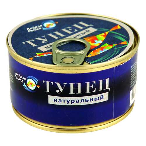 Тунец Клевая Рыбка натуральный 185 г в Глобус