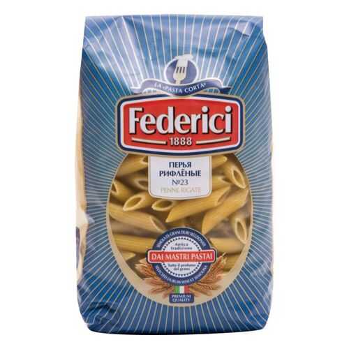 Макаронные изделия Federici penne rigate перья рифленые 500 г в Глобус