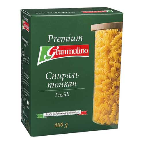 Макароны Granmulino спираль тонкая премиум 400 г в Глобус