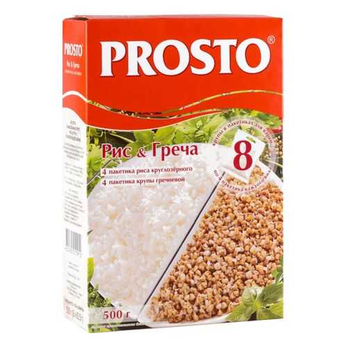 Рис&Гречка Prosto 500 г 8 пакетиков в Глобус