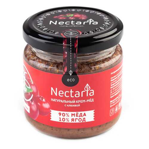 Крем-мёд с клюквой Nectaria 230 г в Глобус