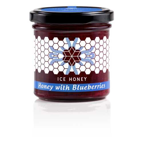 Мед Ice honey с черникой (Honey with Blueberries) 200 г в Глобус