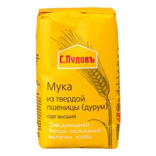 Мука С.Пудовъ из твердой пшеницы 500 г в Глобус