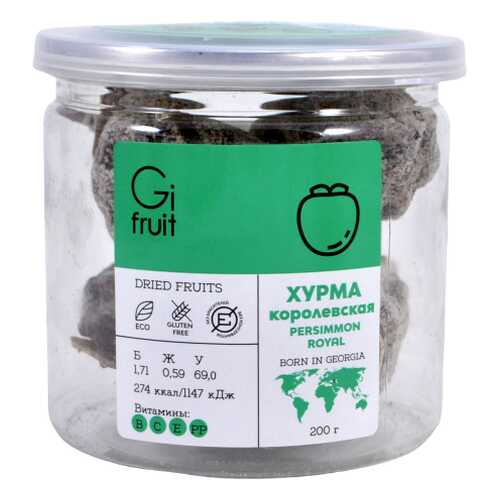 Хурма Королевская сушеная GIFRUIT, 200г в Глобус