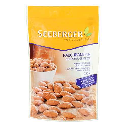 Миндаль копченый обжареный с солью Seeberger 150 г в Глобус