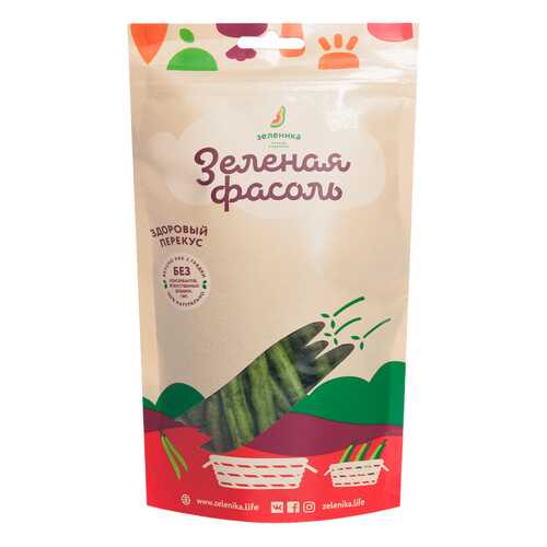 Овощной перекус Зеленика зеленая фасоль 30 г в Глобус