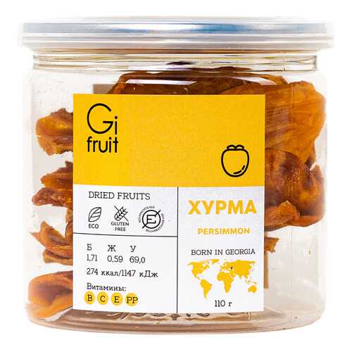 Сушеная хурма GIFRUIT 110 г в Глобус