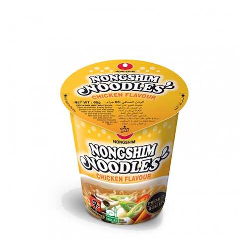 Лапша быстрого приготовления Nongshim со вкусом курицы стакан 65 г в Глобус