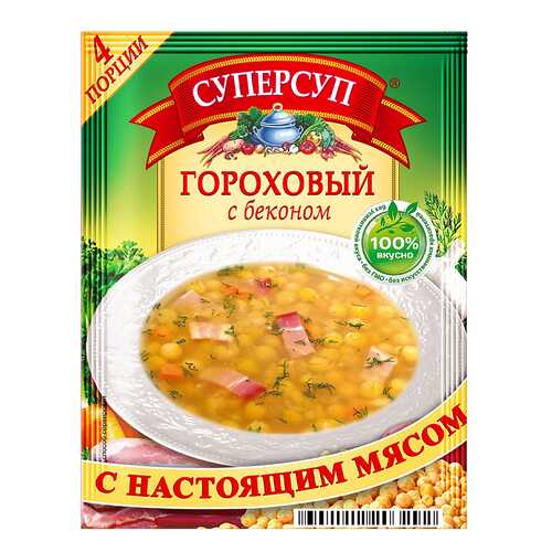 Суперсуп гороховый с беконом 70 г в Глобус