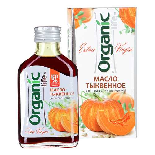Масло тыквенное Organic Life пищевое нерафинированное 100 мл в Глобус