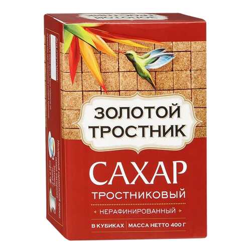 Сахар тростниковый Золотой тростник нерафинированный в кубиках 400 г в Глобус