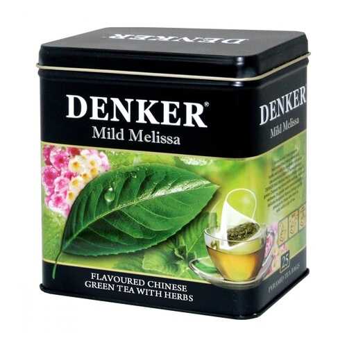 Чай Denker Mild Melissa зеленый с добавками 25 пирамидок в Глобус