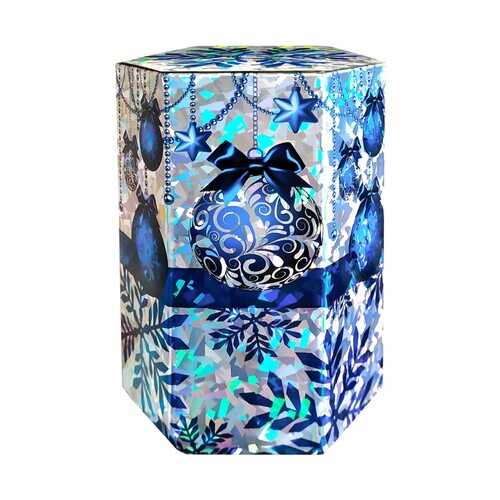 Чай ИМЧ сияние праздника шестиугольник белый черный листовой 75 г в Глобус
