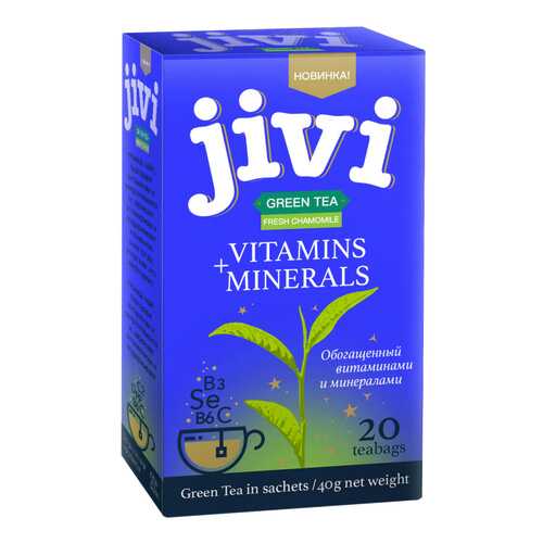 Чай Jivi Green tea Fresh Chamomile, зеленый с добавками, 20 пакетиков в Глобус