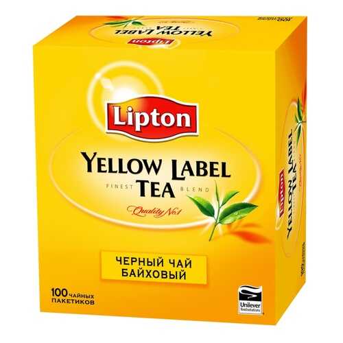 Чай Lipton черный байховый 100 пакетиков 200 г в Глобус