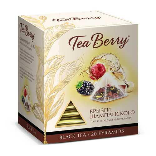 Чай Tea Berry сладкий грейпфрут черный с добавками 20 пирамидок в Глобус