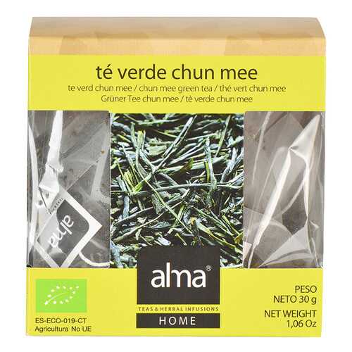 Чай зеленый Alma Home Organic Чунь Ми COFFEE-CENTER S.L. 15*2 г в Глобус