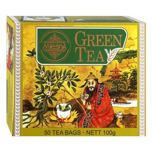 Чай зеленый Mlesna Green Tea, 50 пак*2г Шри-Ланка в Глобус