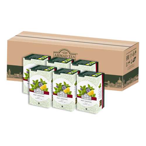 Травяной чай Ahmad Tea с мятой и лимоном Минт коктэйль, в пакетиках 20х1,5г - 6 штук в Глобус