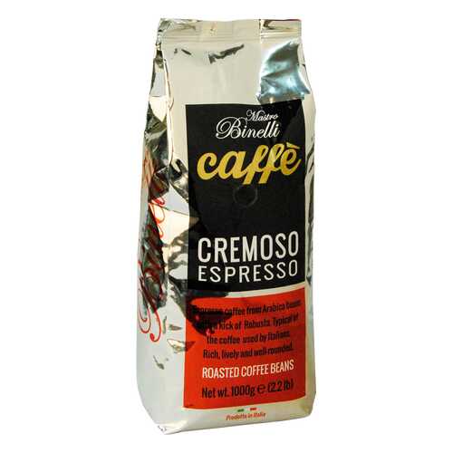 Кофе Mastro Binelli Сremoso Espresso в зёрнах 1000 г в Глобус