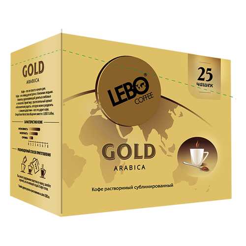 Кофе растворимый Lebo gold 2 г 25 пакетиков в Глобус