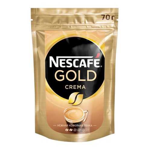 Кофе растворимый Nescafe gold crema кофе растворимый пакет 70 г в Глобус