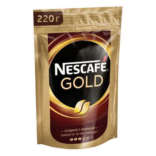 Кофе растворимый Nescafe gold пакет 220 г в Глобус