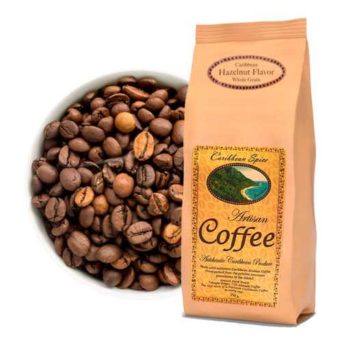 Кофе в зернах Caribbean Spice Artisan Kosher Coffee Hazelnut Grain лесной орех 250 г в Глобус