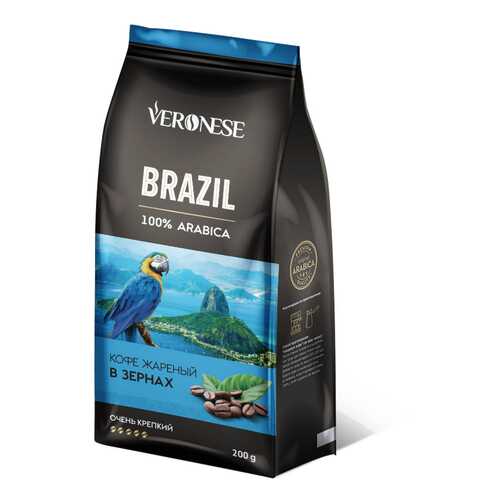 Кофе в зернах Veronese Brazil 200 г в Глобус