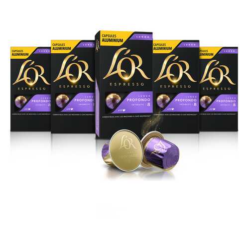 Набор кофе в капсулах L’OR Espresso Lungo Profondo 10 упаковок в Глобус