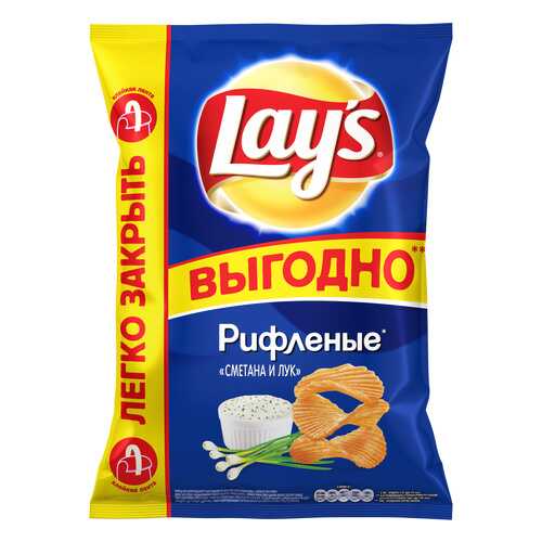 Картофельные чипсы Lay's сметана и лук 225 г в Глобус