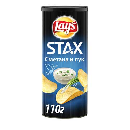 Картофельные чипсы Lay's stax сметана и лук 110 г в Глобус