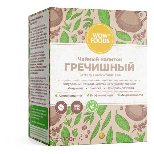 Чайный напиток гречишный WOWFOODS молодые зерна татарской гречихи 100 г в Глобус