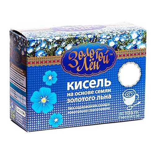 Кисель на льняной основе Золотой лен клубника 7 пакетов по 15 г в Глобус