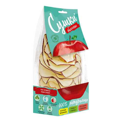 Чипсы фруктовые Биопродукты сушки из красного яблока 30 г в Глобус