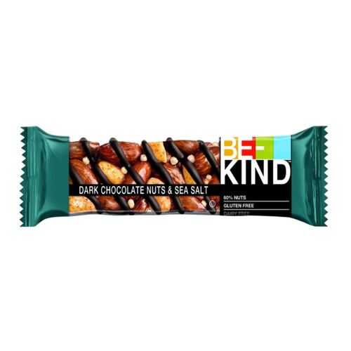 Ореховый батончик BE-Kind с горьким шоколадом и морской солью 40г в Глобус