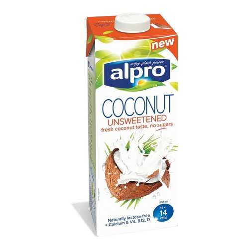 Напиток кокосовый Alpro без сахара обогащенный кальцием и витаминами 1л Бельгия в Глобус