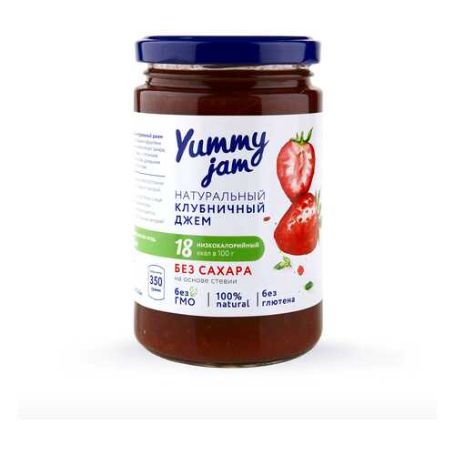 Джем Yummy jam клубничный без сахара 350 г в Глобус