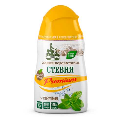 Подсластитель Bionova столовый стевия premium жидкий 80 г в Глобус
