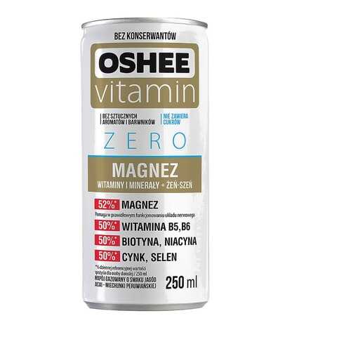 Напиток газированный без сахара Oshee Zero со вкусом ягод акаи 250 мл ж/б Польша в Глобус